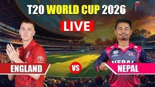 Nepal vs England 5th Match Live Score &amp; Commentary | World Cup 2026 | NEP vs ENG Live